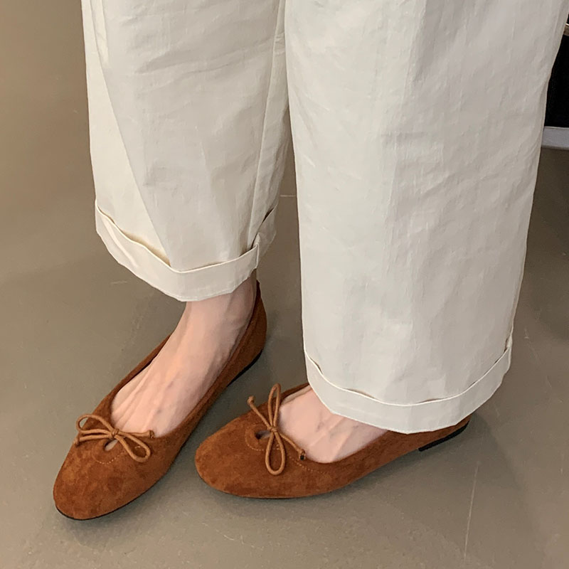 Footwear New Slides Ladies Flat With Fashion Butterfly-Knot Round Toe Female Designer Shallow Women Ballet Flats Shoes de45 s