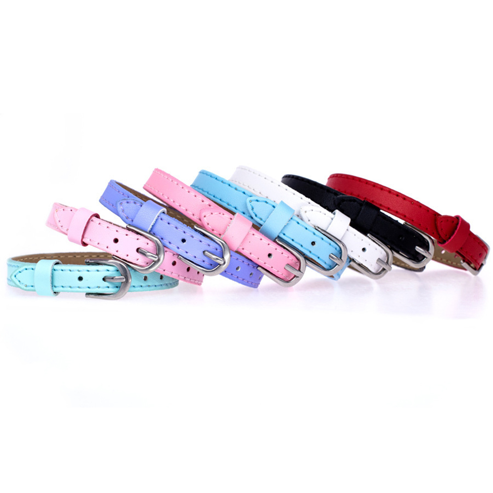 Leather Cat Collar Adjustable 8mm Pet Collar Can Wear Small Accessories Letter Pet Names for Kittens and Puppies Pet Accessories