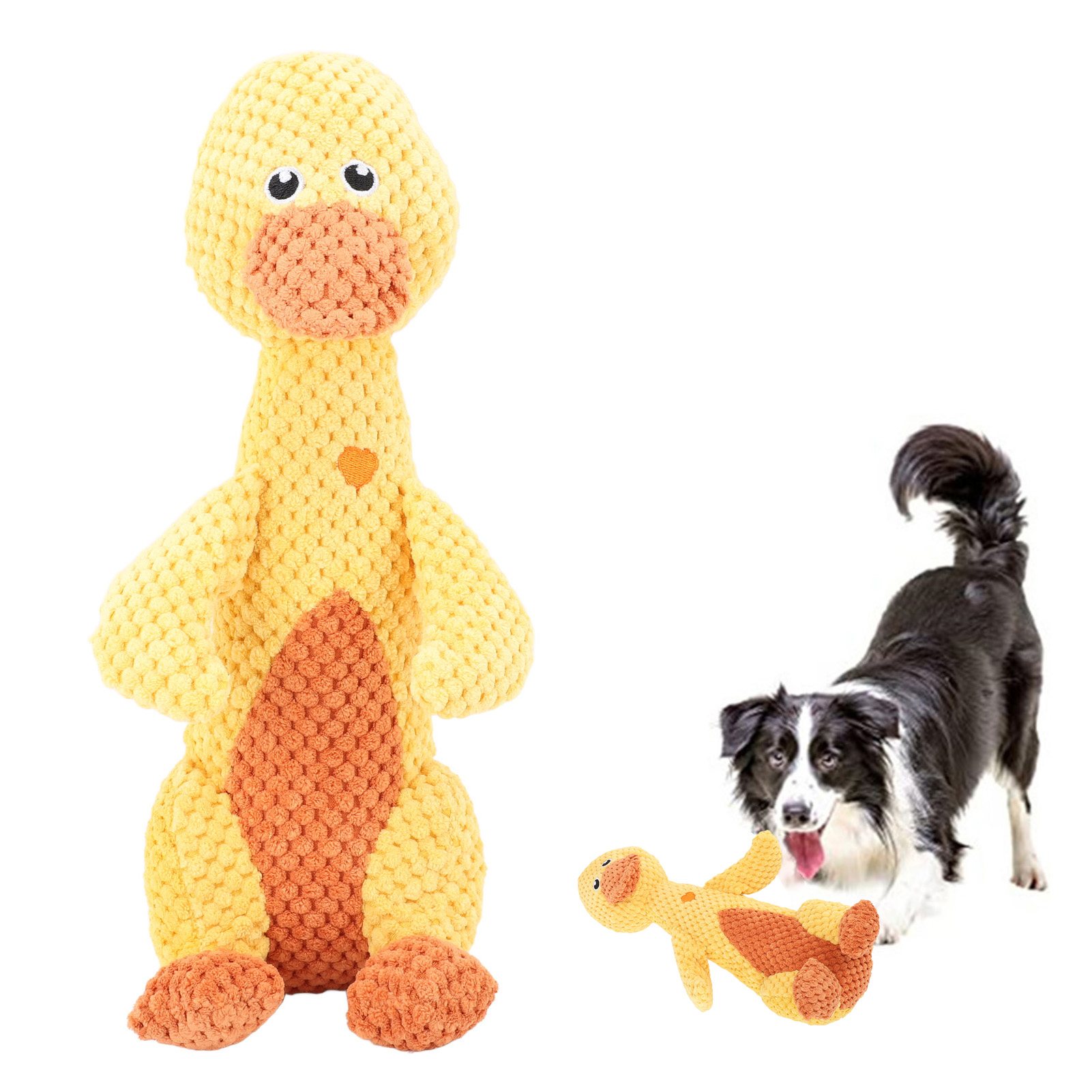 Plush Squeaky Toy for Dogs, Animal Shape, Interactive, Reduce Boredom, Stuffed Dog, Chew Toy for Small, Medium and Large Dogs