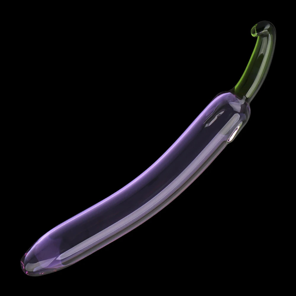 Eggplant Dildos Sex Toys for Men Women Banana Dildo Artificial penis Fruit Vegetable Anal Plug Glass Beads Butt Plug 240914