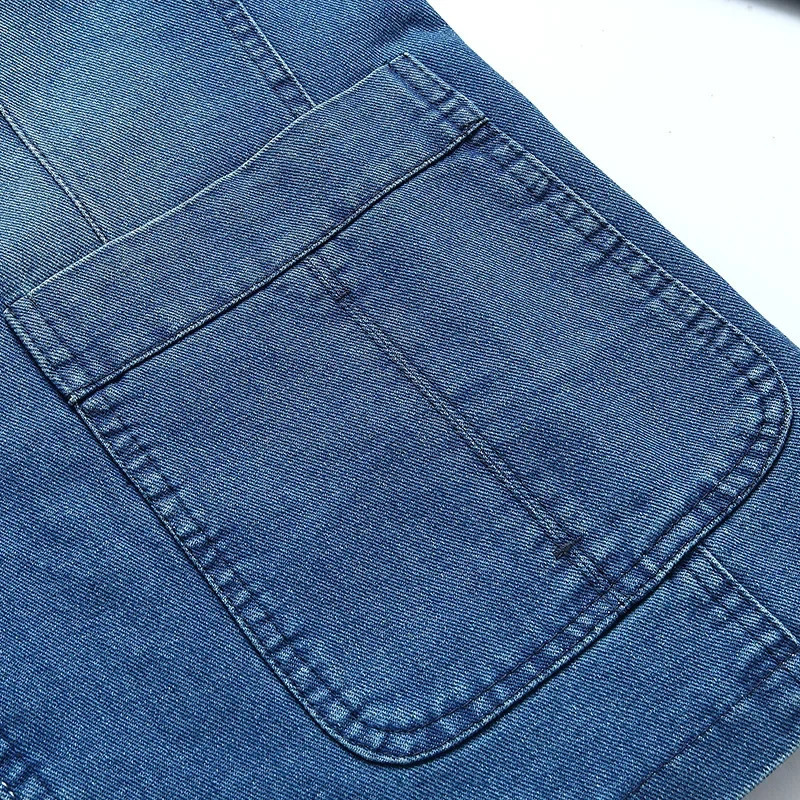 Mens denim suit casual loose oversized jacket 240913