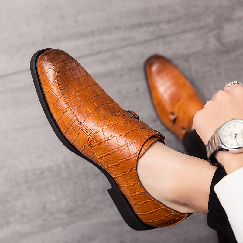 Genuine Leather Dress Monks Shoes for Men - Premium Quality Casual or Formal Wear 4 Fmal