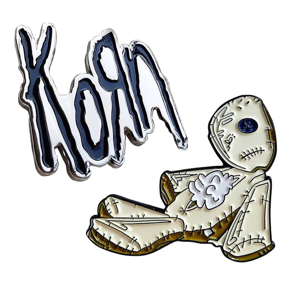 Fashion Band Rock Korn Brooches Badges Metal Enamel Lapel Pins Brooches Jewelry AccessoriesX240914