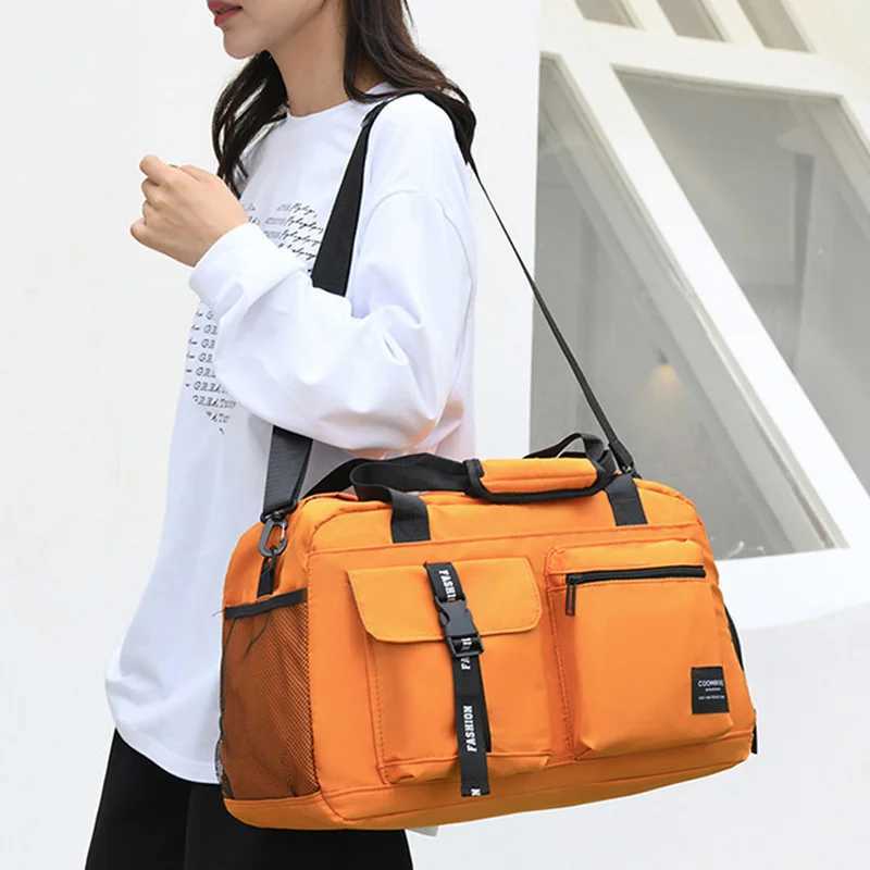 Travel Bag Luggage Handbag Women s Shoulder Large Capacity Waterproof Nylon Sports Gym Fitness Rucksack Ladies Crossbody 240914