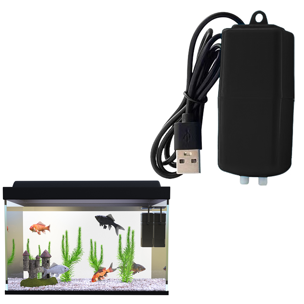 Mini Aquarium Air Pump USB Fish Tank Oxygen Pump Fish Tank Silent Air Compressor Aerator Portable Fish Tank Accessories