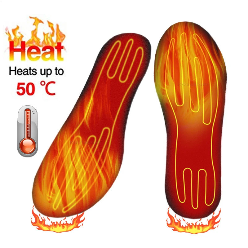 USB Electric Heated Insoles Women Men Heated Shoe Insoles Winter Outdoor Sport Feet Warming Insoles Foot Warming Pad Feet Warmer 240914