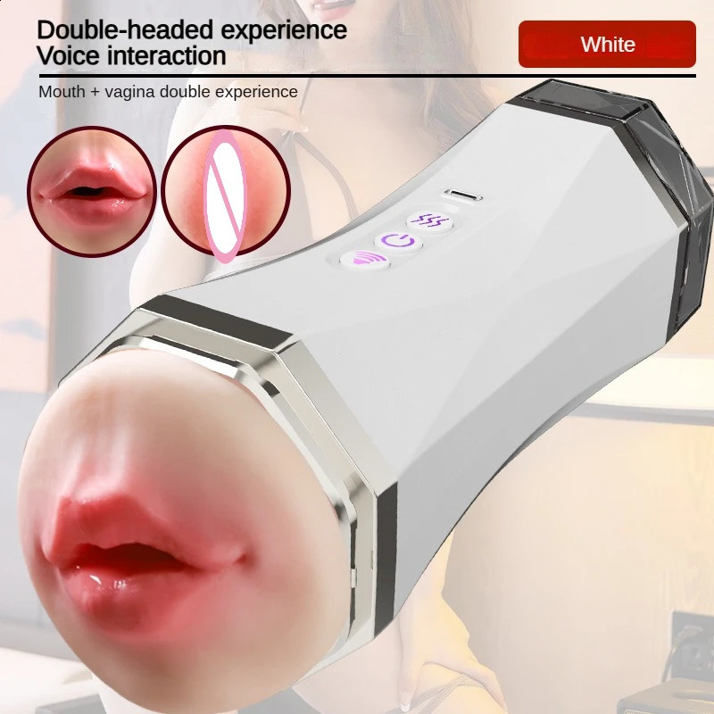 Male 18Masturbator Cup Sucking Vibration Blowjob Toys Real Vagina Penis Oral Machine Adults Sex for Man 240711