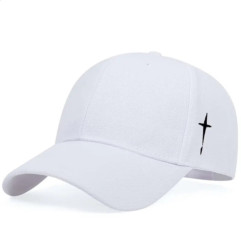 Unisex Simple Cross Water Drop Embroidery Baseball Caps Spring and Autumn Outdoor Adjustable Casual Hat Sunscreen 240906