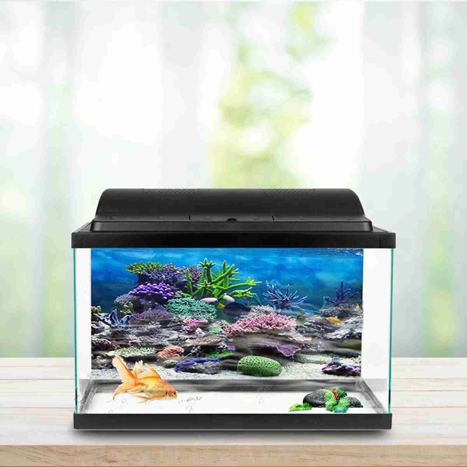 PVC Adhesive Underwater Coral Aquarium Fish Tank Background Poster Backdrop Decoration Paper