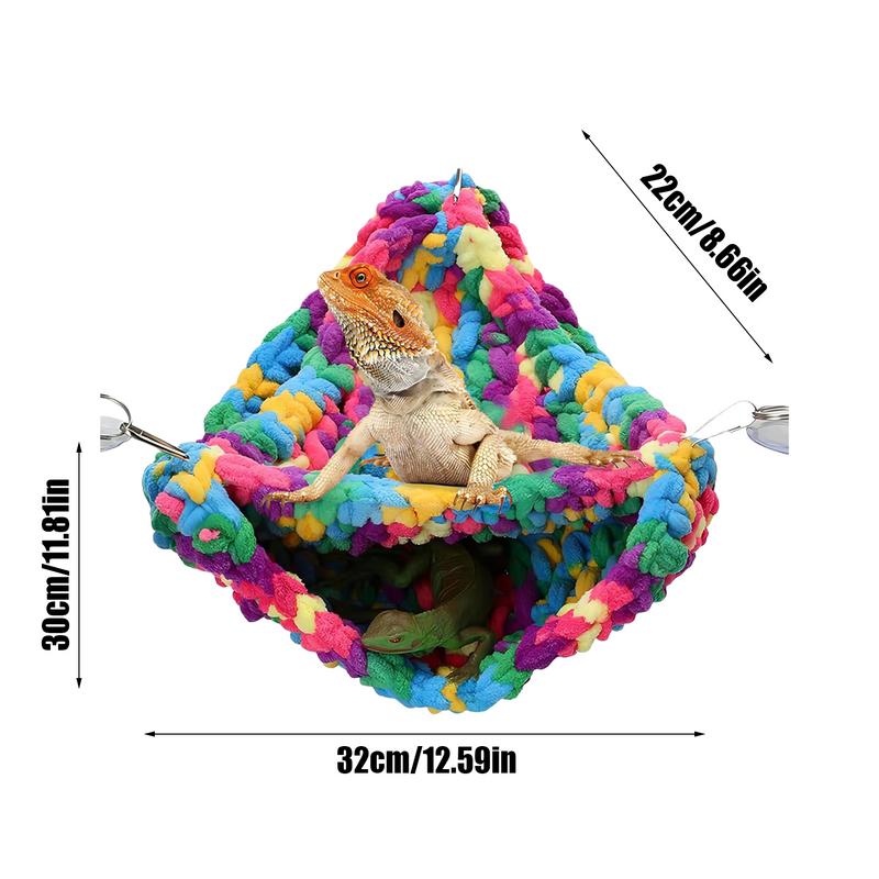 Soft Bearded Dragon Hammock Swing Bed Soft Terrarium Bedding Swing Bed Reptile Hammock For Lizards Snakes Chameleons Parrots