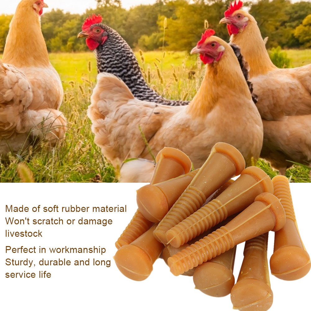10PCS Rubber Livestock Farm Poultry Hair Removal Bar Machine For Chicken Duck Goose AccessoryThread Ring