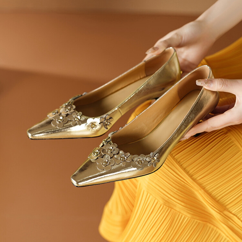 2025 new Spring/Summer NEW Pumps Pointed Toe Thin Heel Split Leather for Women Elegant wer High Heels Handmade Shoes ddff s