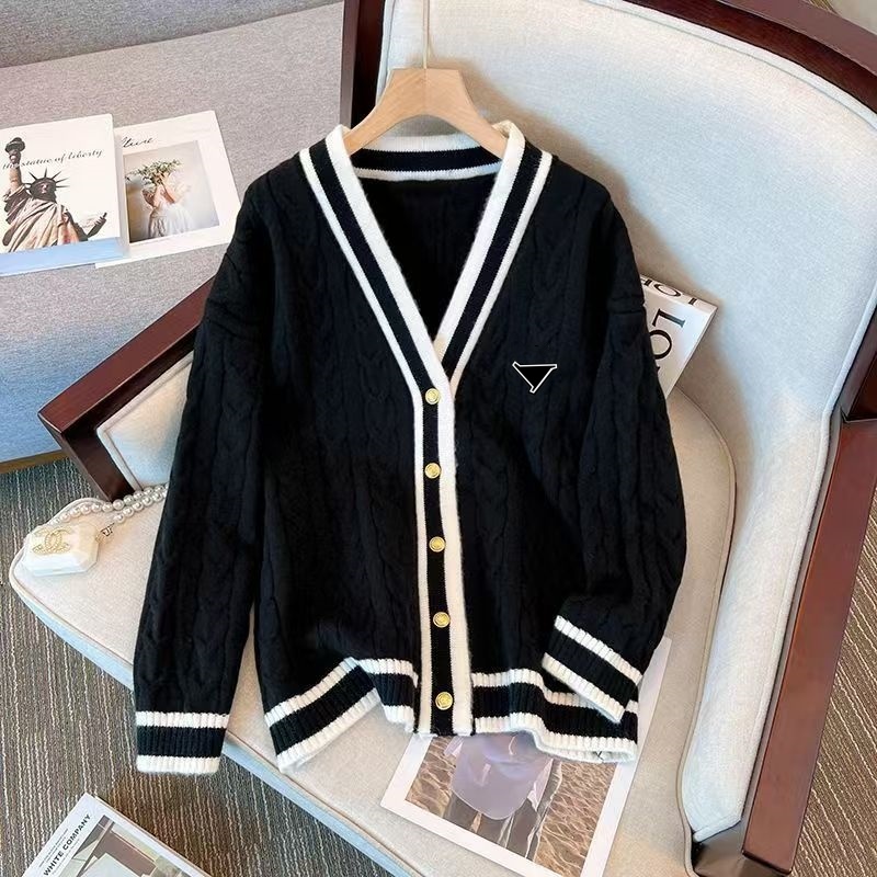 Women's Sweaters Blouse Shirt Designer Woman Cardigan sweater Colorful Round Printed Stylist Necks Top Women's Clothing