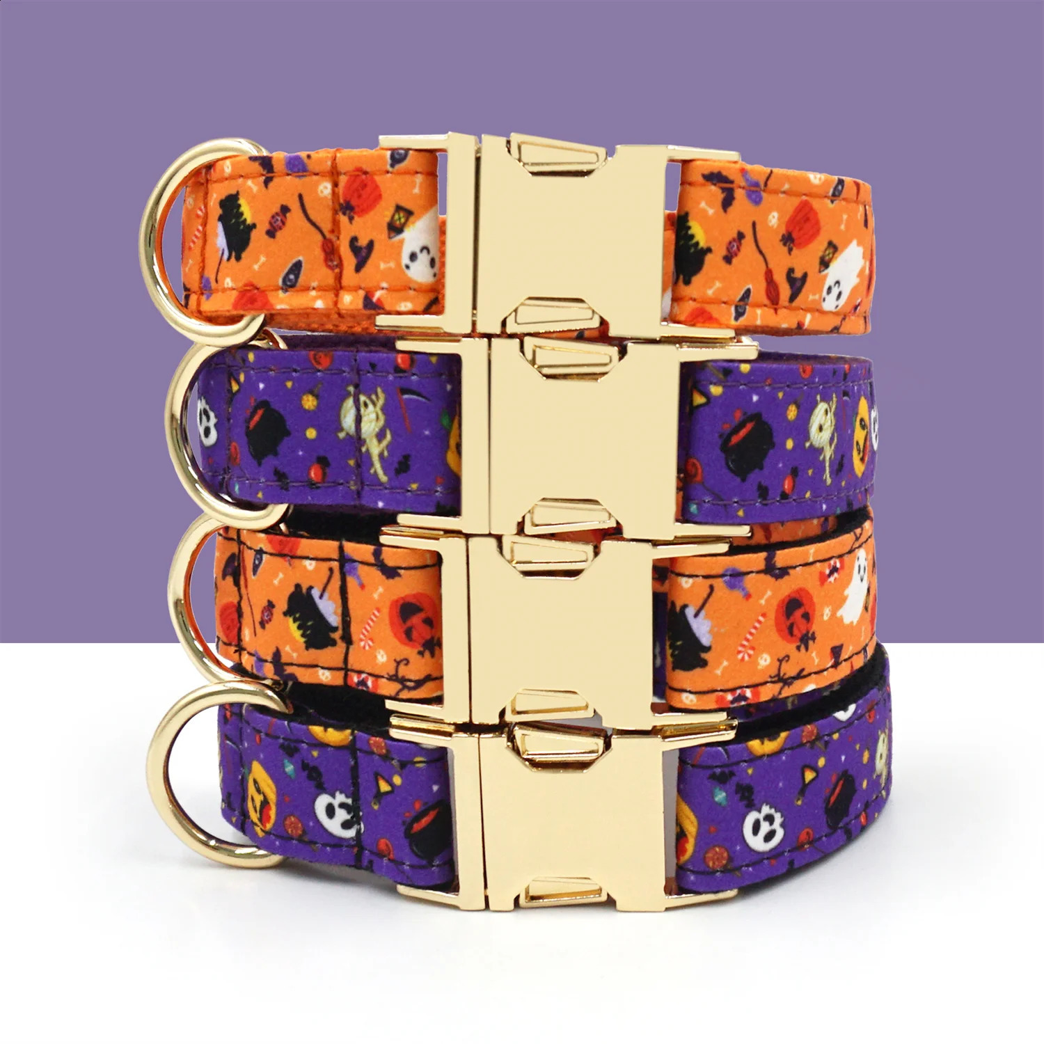 Halloween Ghost Dog Collar Personalized Dog Collar and Belt Set Suitable for Small and Large Dogs Customized Name Dog Collar Bow Party Gift 240914