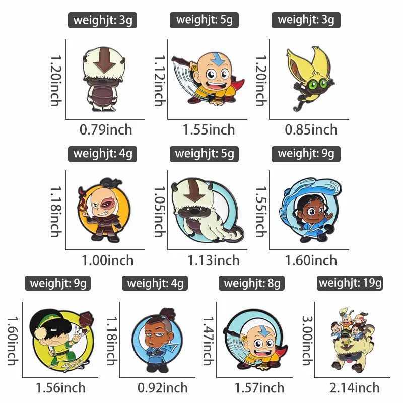 Cartoon Anime 3-7PCS/SET Brooch Character Ornaments Pendant Creative Anti-travelling Ornaments Metal Badge To Send Friends GiftX240914