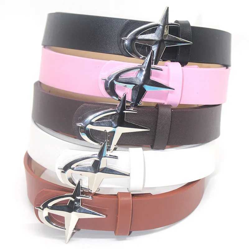 Y2k Star Faux Leather Belt for Women Punk Fashion Waist Strap Female Girl Jeans Dress Trouser Decorative Waistband AccessoriesX240914