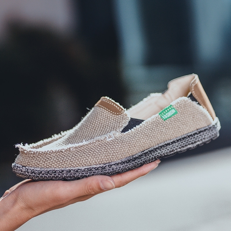 Summer Mens Canvas Shoes Espadrilles Breathable Casual Shoes Mens Casual Shoes Comfortable Ultra Light Lazy Boat Shoes Large Size 47 240914