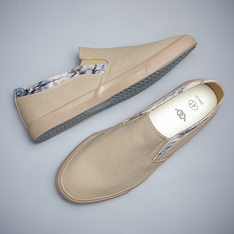 New Spring and Autumn Men's Canvas Shoes Summer Breathable Mens Sneakers Mixed Colors Slip on Fashion Mens Loafers BM-012