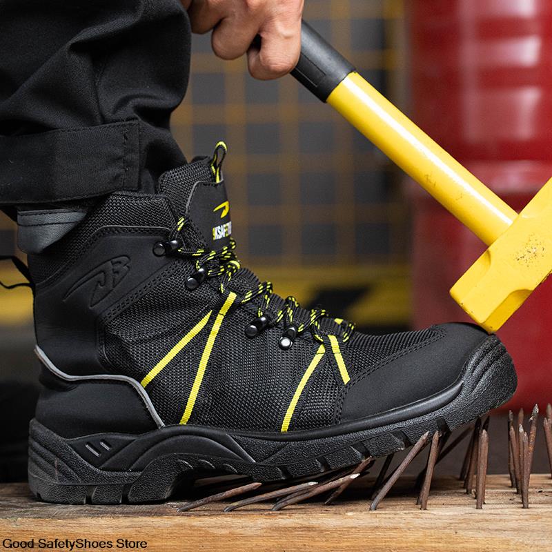 Shoes Work for Men Indestructible Steel Toe Safety Boots Anti-static Anti-smash Puncture-Proof Man Construction Sneakers 8090