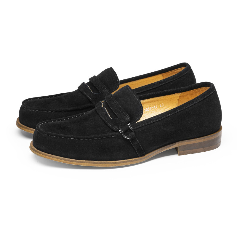 Classic Italian Style Mens Suede Loafer Genuine Leather Handcrafted Slip-on Wedding Dress Shoes Party Formal Shoe For Men