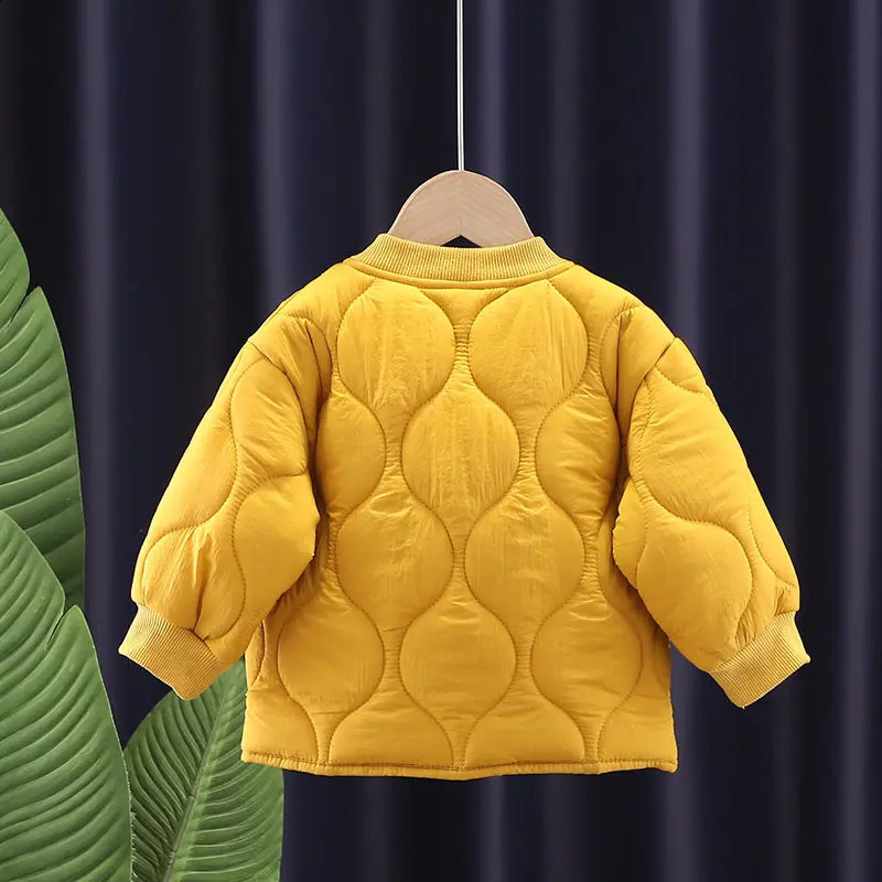 Children Parkas Winter Jacket For Girl Boys top Coat Kids Warm Thicken Velvet Hooded Baby Coats causal Outerwear 240905