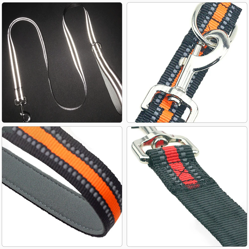 150cm Dog Leash with Soft Padded Double Handle,Durable Strong Dog Leash,Reflective Nylon Walking Lead for Large,Medium,Small Dog