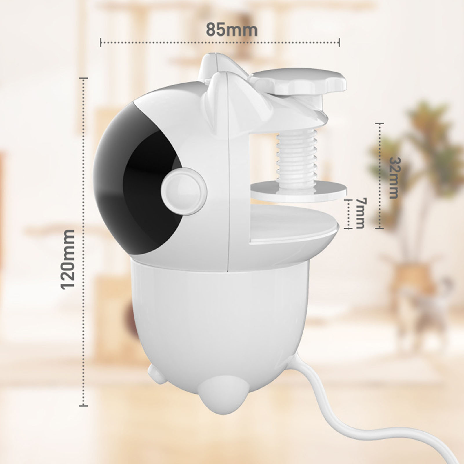 Cat Feather Toy 15 Minutes Cycle Mode 2 Speed Auto Projection USB Charge Pet Exercise Toy For Family Indoor