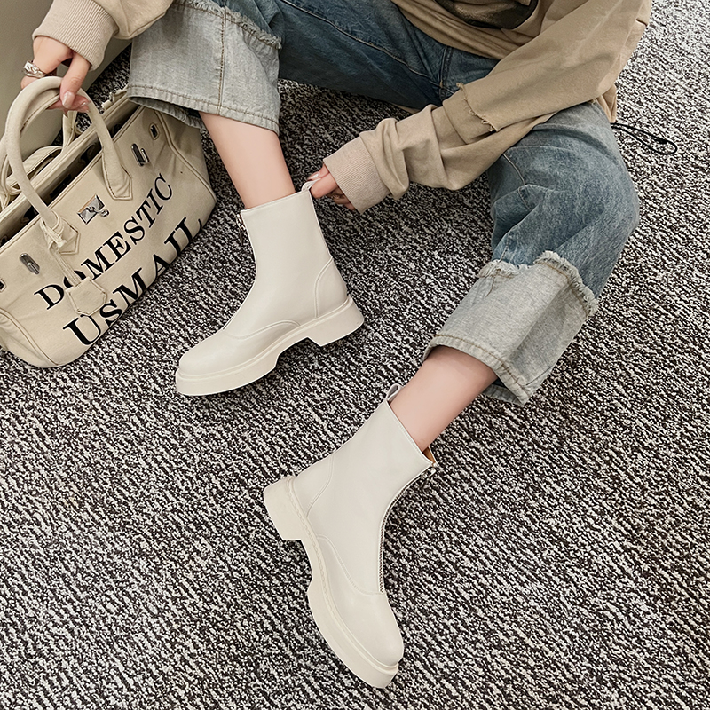 JOZHAMTA Size 34-43 Women Ankle Boots Platform Thick Heels Winter Shoes Fall 2025 Short Booties Casual Office Dress