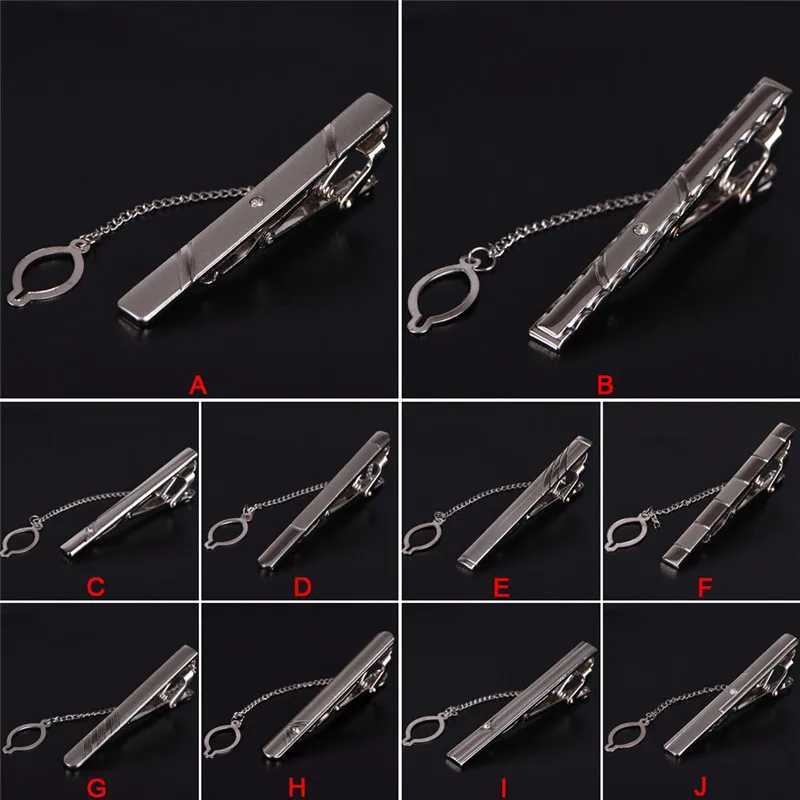 New Metal Tie Clip For Men Wedding Necktie Tie Clasp Clip Gentleman Ties Bar Crystal Tie Pin For Mens Accessories JewelryX240914