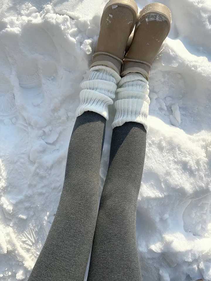 Winter Thicken Fur Winter Leggings For Women Warm Leggins Solid Color Velvet Leggins High Waist Leggings Stretchy LeggingsX240914
