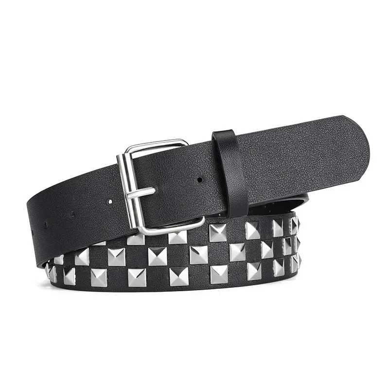 Width 3.8cm Hip-hop Punk Womens Belt Fashion Trend All-match Jeans Accessories Girdle Music Festival Y2k Girl Pu WaistbandX240914
