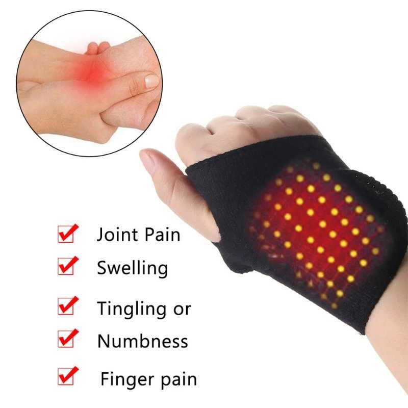 Wrist Support Self-Heating Wrist Band Magnetic Therapy Support Brace Wrap Heated Hand Warmer Compression Pain Relief Wristband Sanitizer Belt z240913