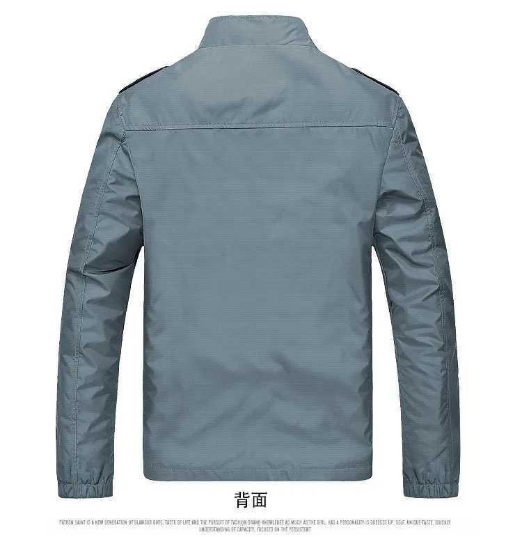 Mens spring and autumn thin jackets mens business and leisure ultra-thin solid stand collar dad windproof jackets Coats outdoor bomber jackets W240914