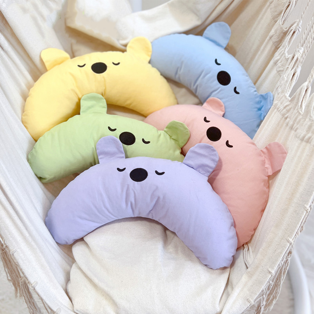 Pet Neck Pillow Ultra Soft Cute Cartoon Bear Shape Removable Design For Pet Cervical Protection Sleeping Improve