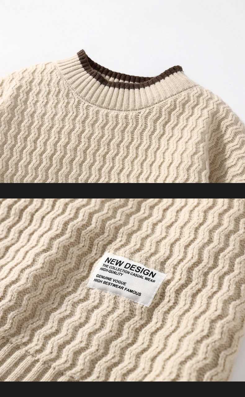 Autumn Mens Clothing Pullovers Sweater For Men Mens Sweat-shirt Fashion Knit Casual Hombre Warm Solid Spring Male Streetwear M240914