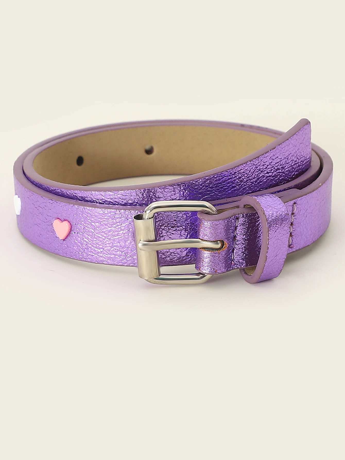 New style cute kids belt adjustable metal buckle purple kids beltX240914