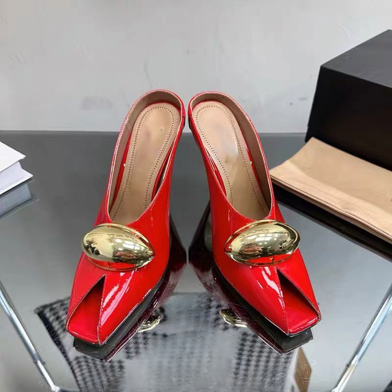 Show Style 10.5c High Heel Fish Mouth Sandals Spring Summer Black White Fashion Sexy Professional Commuter Women Shoes Size 43