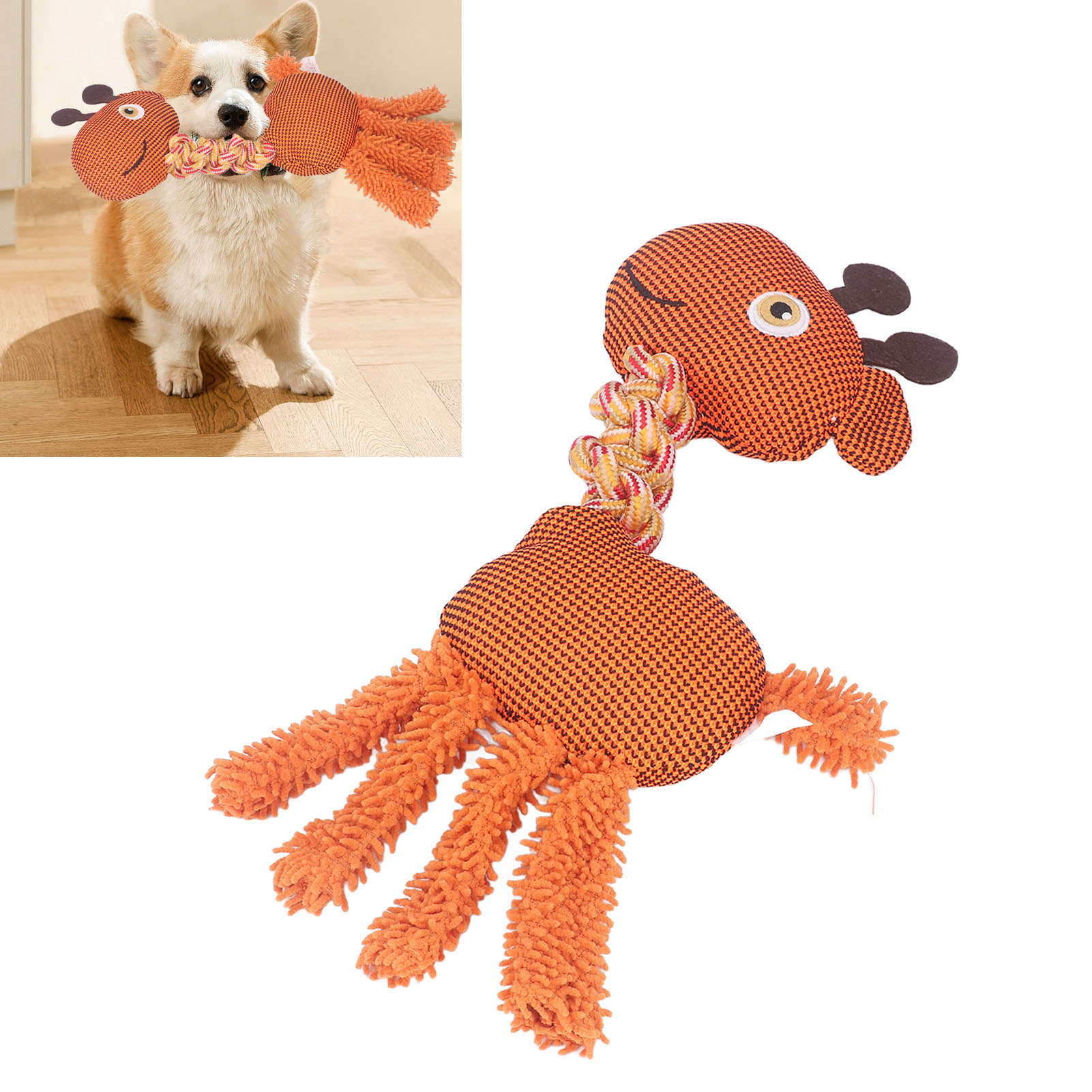 Pet Chewing Toy Bite Resistant Interactive Squeaky Pet Biting Toy Anxiety Reduction Pet Toy For Dogs Crocodilian