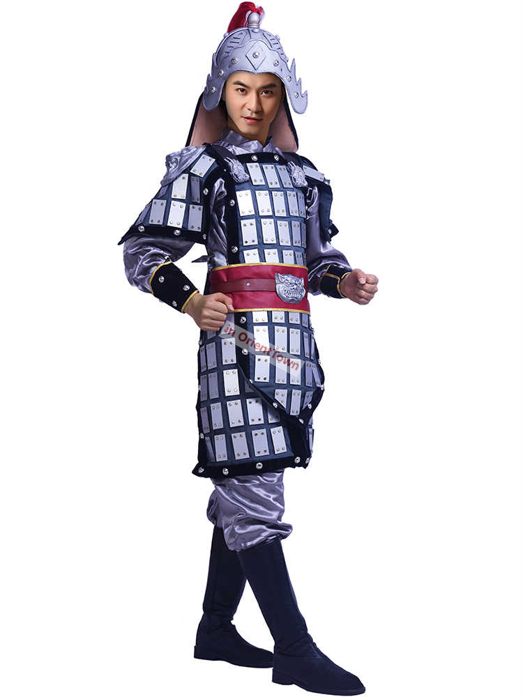 Ancient China Helmet Armor Costume Suits General Hanfu Armour Film TV Unique Outfit Historical Play Soldier Cosplay Garment