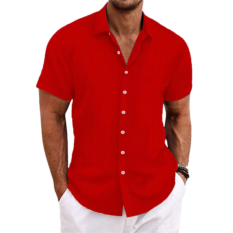 shirt mens designer t shirts clothe tshirt top quality trendy Summer New high end Jacquard Casual Short sleeved Shirt Fashion USA Size Slim Fit Shirt 