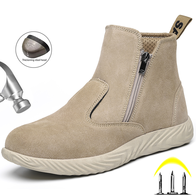 Sneakers Welder Lightweight Steel Toe Work Men Safety Shoes Anti-Puncture Indestructible Boots ff5a