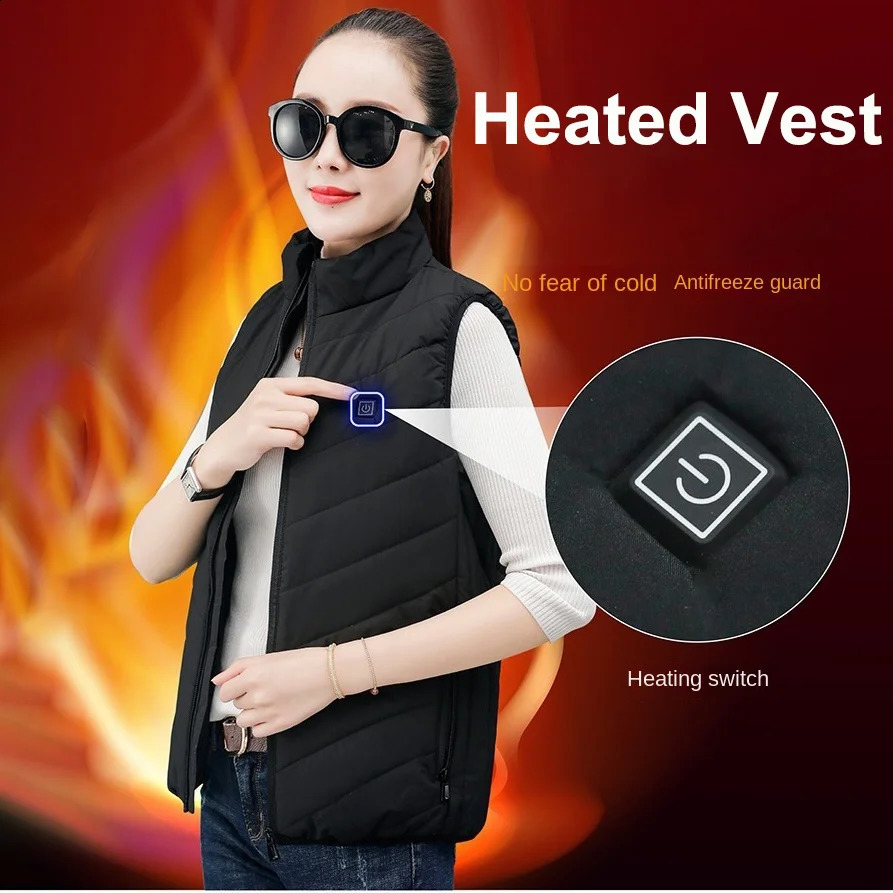 17 Areas Electric Heated Vest Usb Heating Vest Heated Jacket Men Women Heated Bodywarmer Usb Inner Heat Vest Veste Chauffante 240912