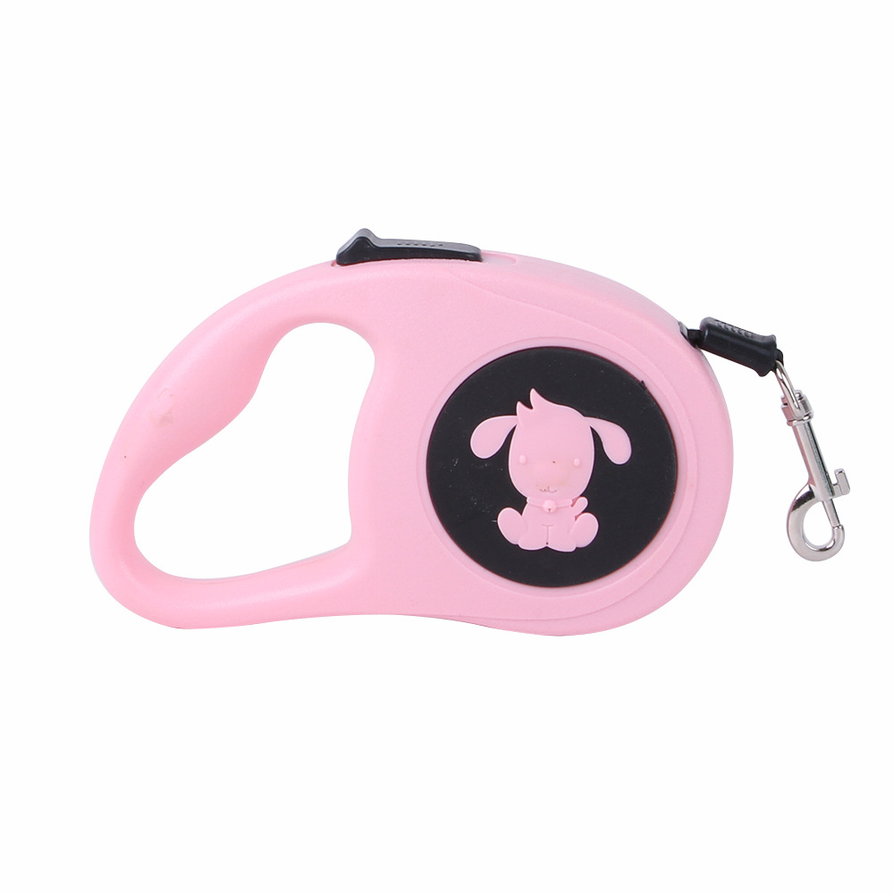 Pet Walking Leash with Anti-Slip Handle,Retractable Dog Leash, Strong Nylon Tape,One-Handed One Button Lock & Release for Dogs