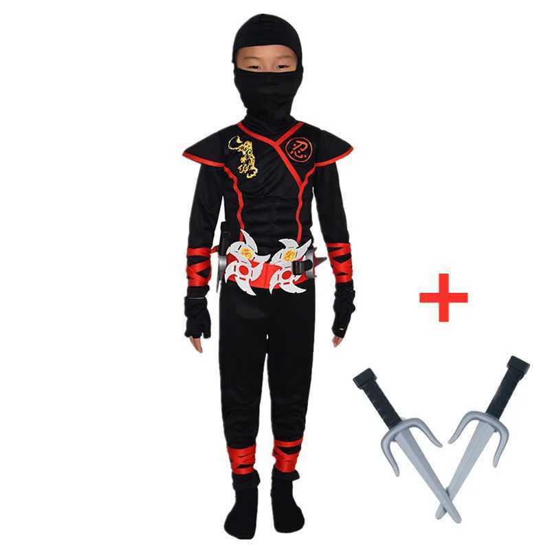 4-13Y Kids Dragon Ninja Cosplay Costume Carnival Party Boy Girl Warrior Invisible Warrior Assassin Fancy Costume W250117