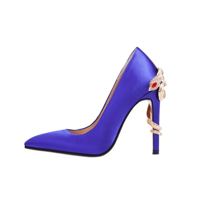 Dia Handmade New Snake Shaped Wrapped High Heels Bridal Wedding Dress Banquet Fashion Party Sexy Single Shoes Size 34-43 49e5