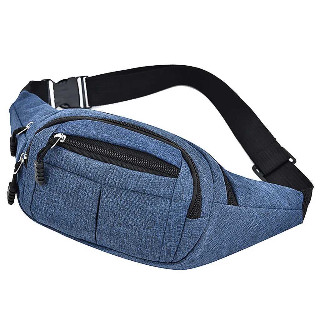 Mens corset bag waterproof outdoor sports bag canvas bag Korean waist bag Fanny bag cross body mens banana bag Z250407-1