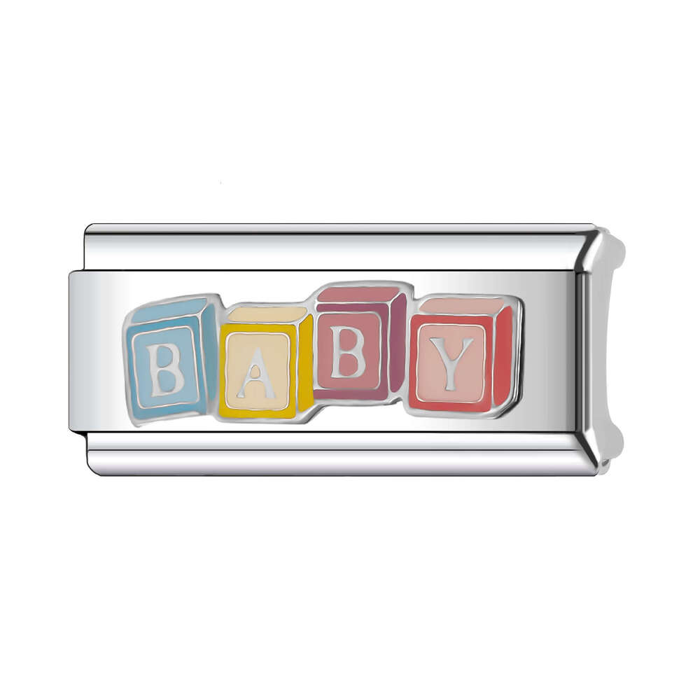 New Women's Gift best friend angel gold color Bead Italian Charms Links Bangle Beads Fit 9mm Stainless Steel Bracelet Making DIY For Women Fashio