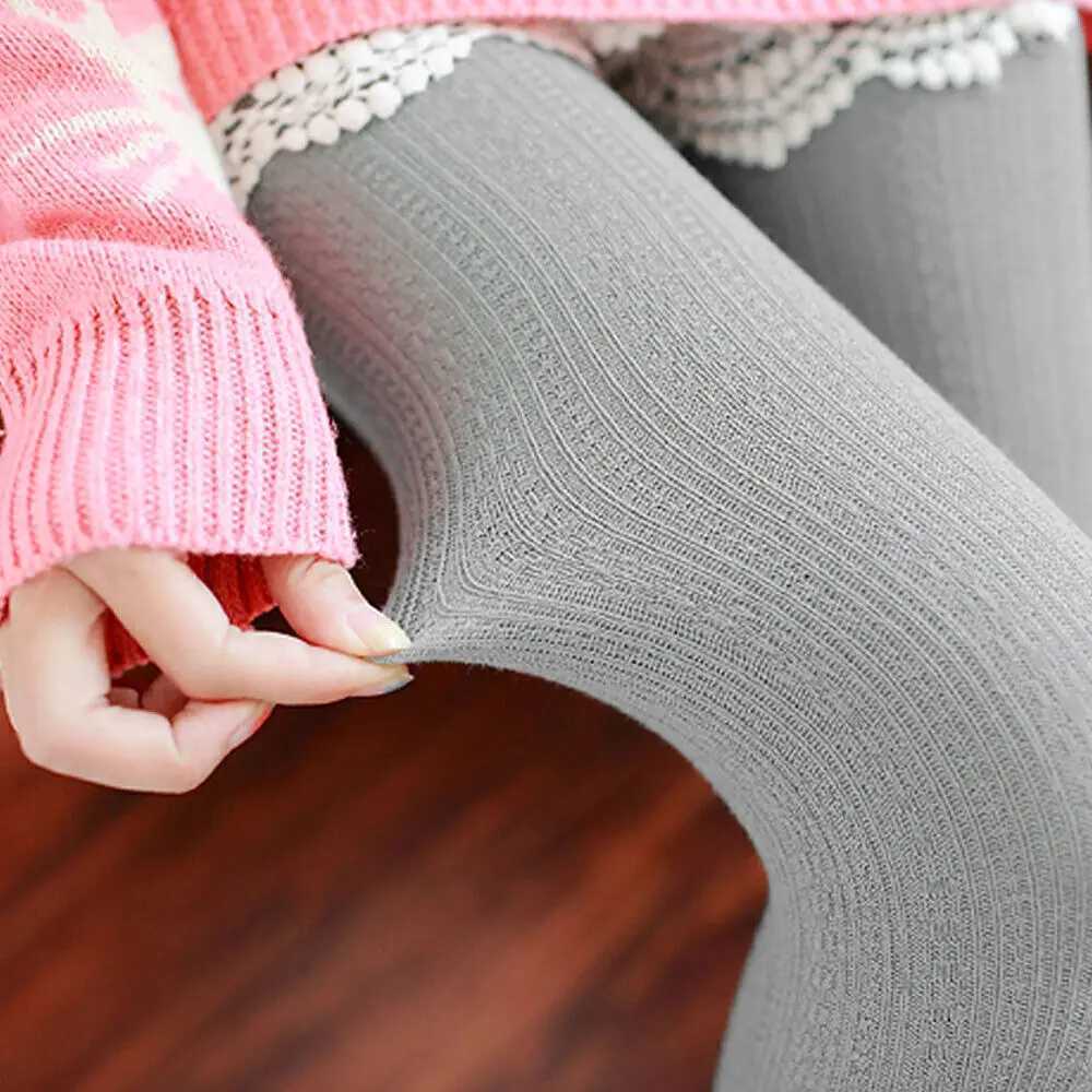 Women Winter Cable Knit Sweater Long Tights Warm Stretch Stockings Pantyhose Cotton Cashmere Leggings Slim Solid SocksX240914