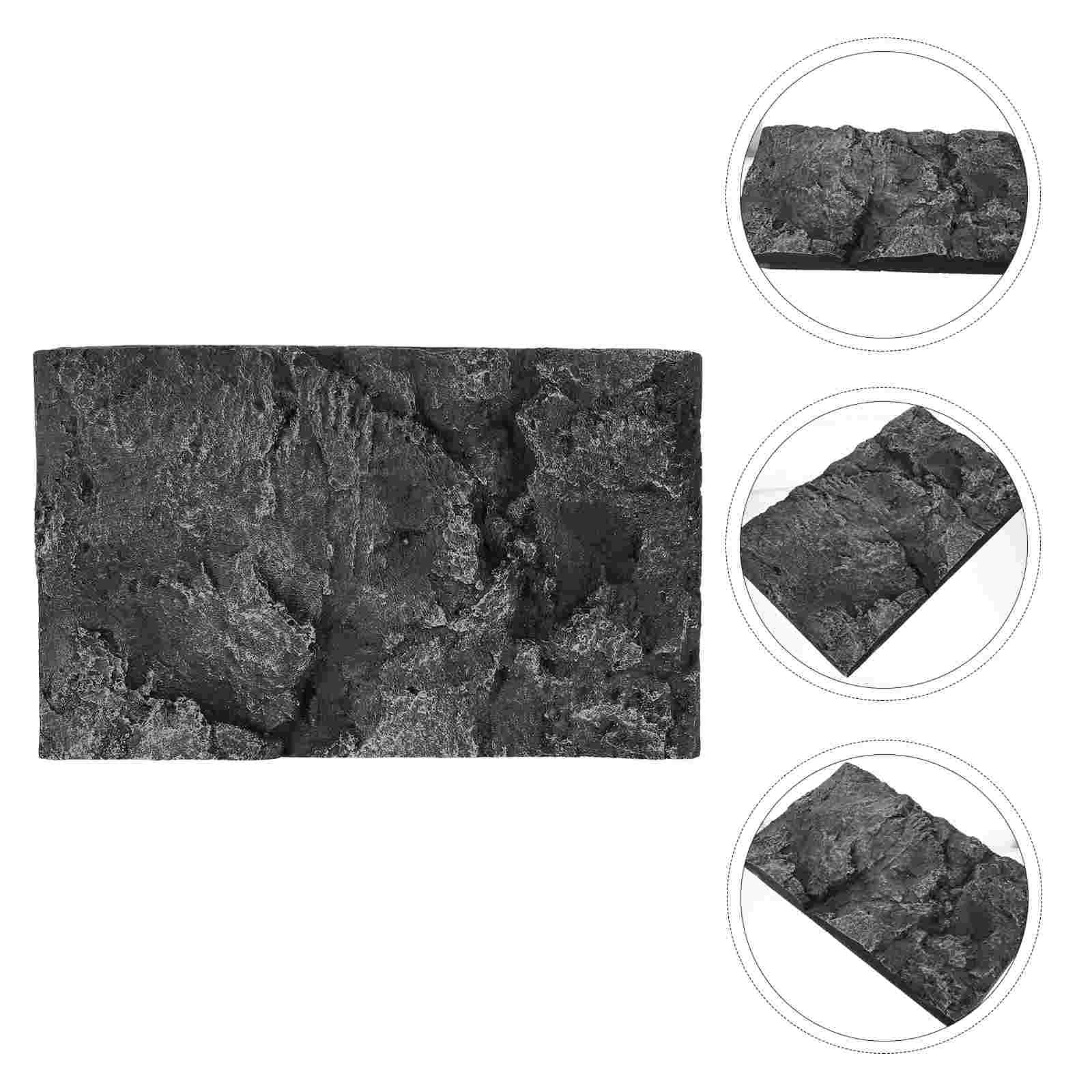 Reptile Box Decorative Panel Terrarium Ornament Turtle Fish Tank Background Board for Pet Habitat Backdrop Bark