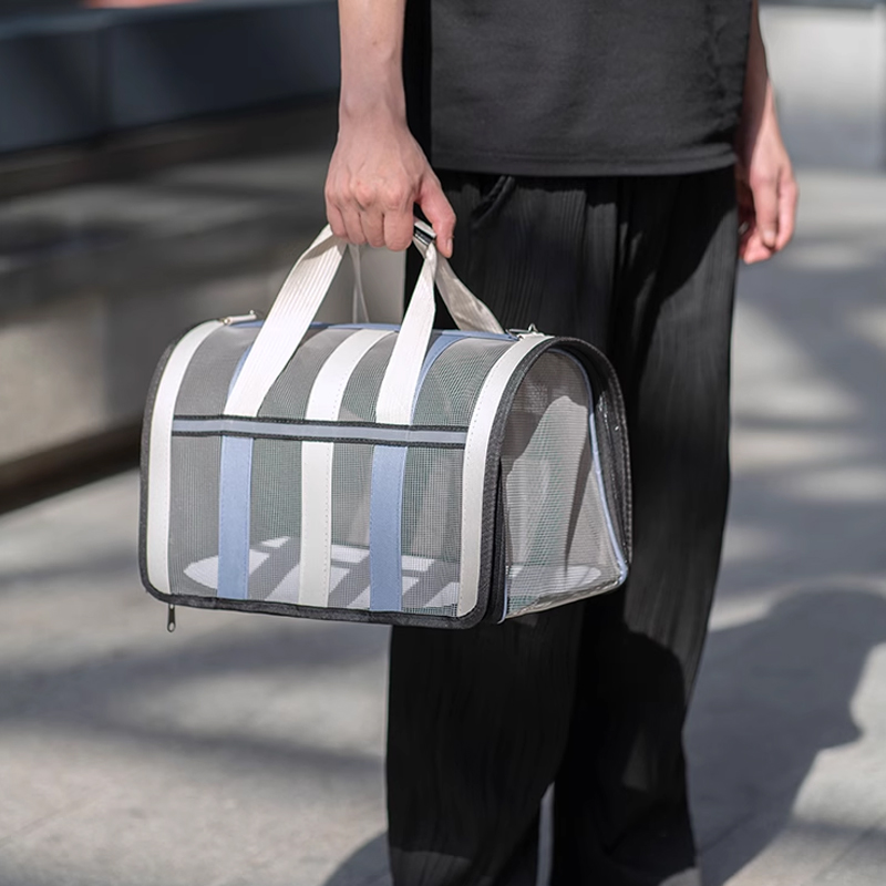 Pet Carrying Bag Outing Portable Cat Dogs Handbag foldable small to medium dog cage mesh handbag